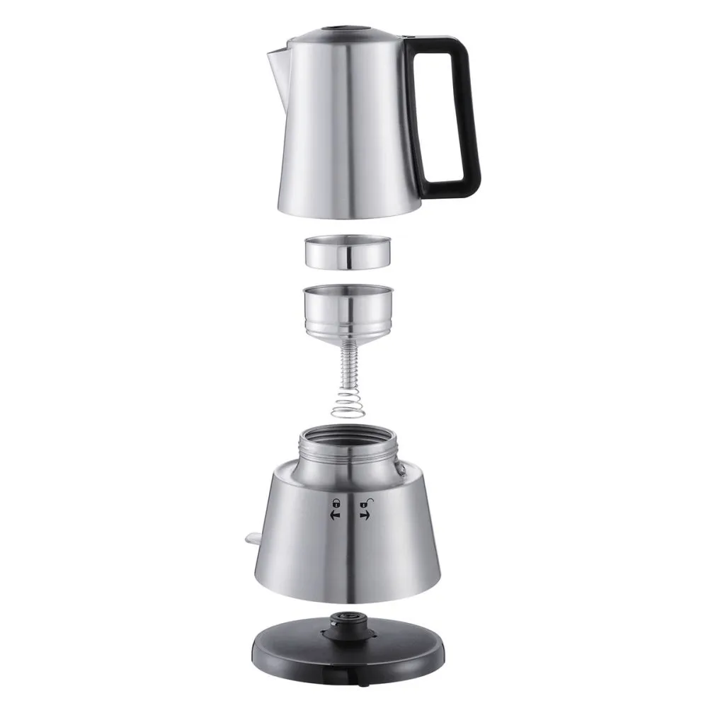 Cloer elektrisk espressobrygger, Silver, 6 kopper Cloer