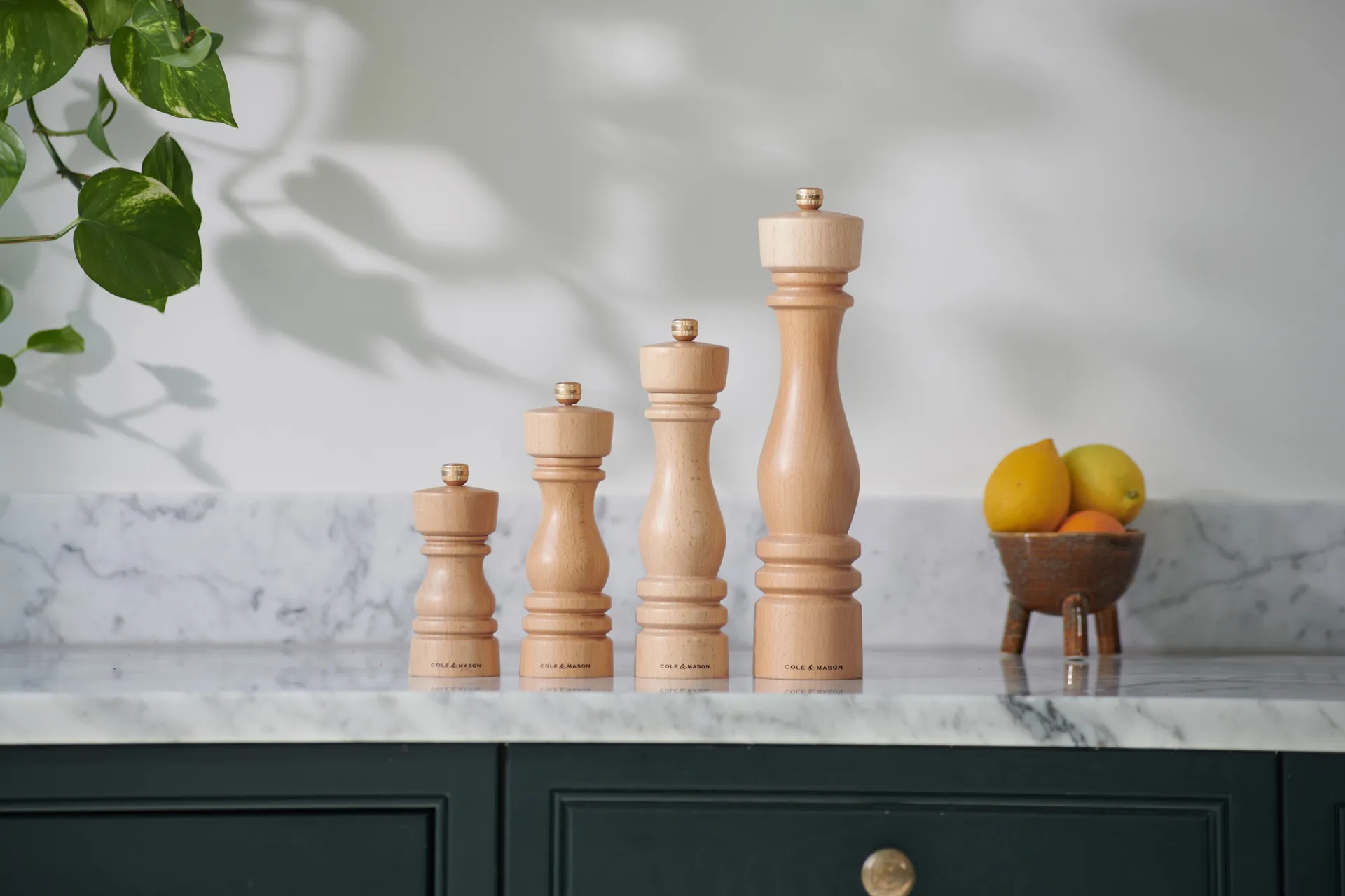 London salt- og pepperkvernsett 13 cm, Natural Cole & Mason