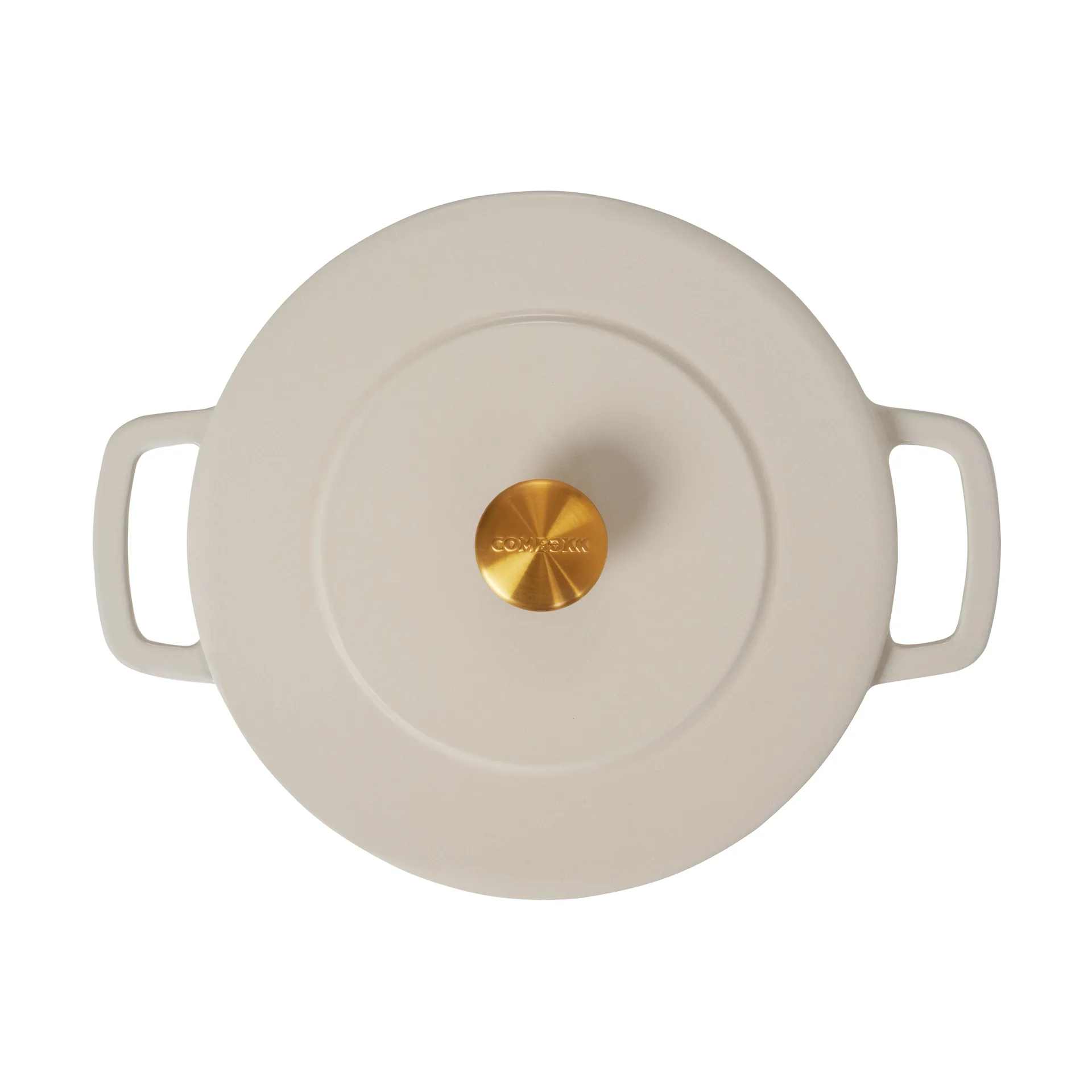 Combekk Enameled støpejernsgryte Ø28 cm, Sand-gold knob Combekk