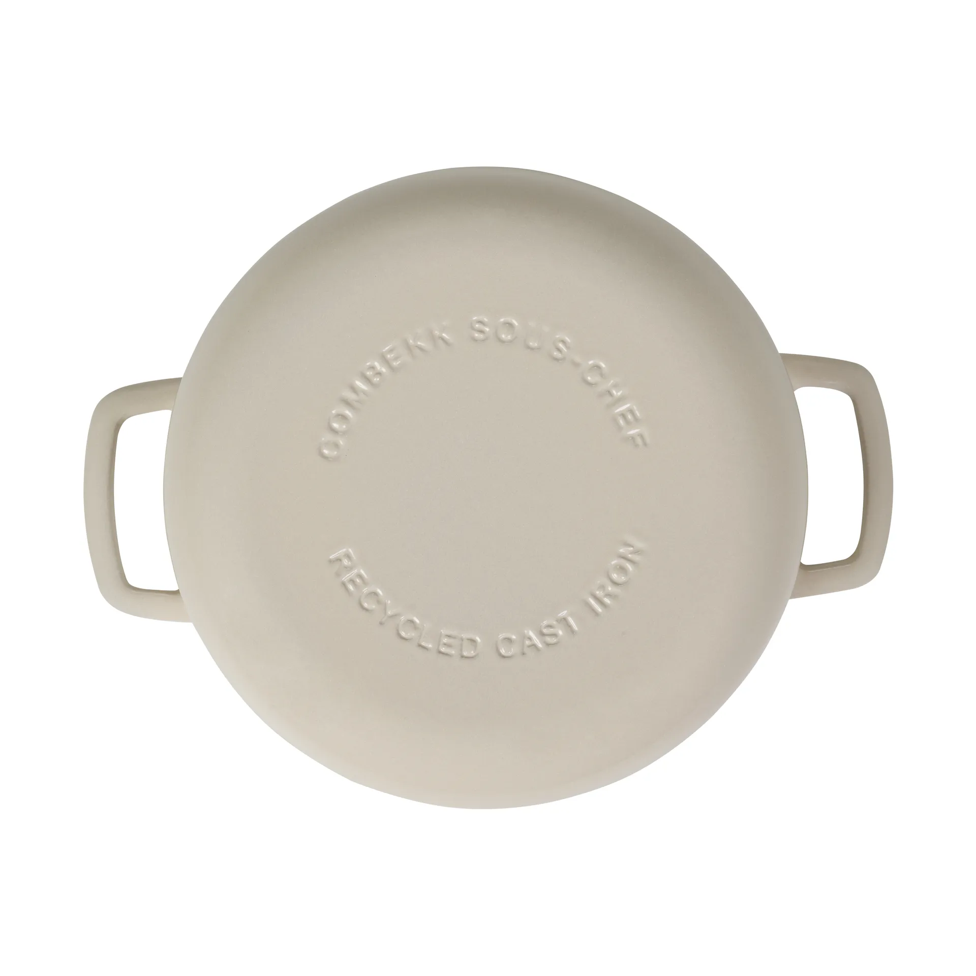 Combekk Enameled støpejernsgryte Ø28 cm, Sand-gold knob Combekk