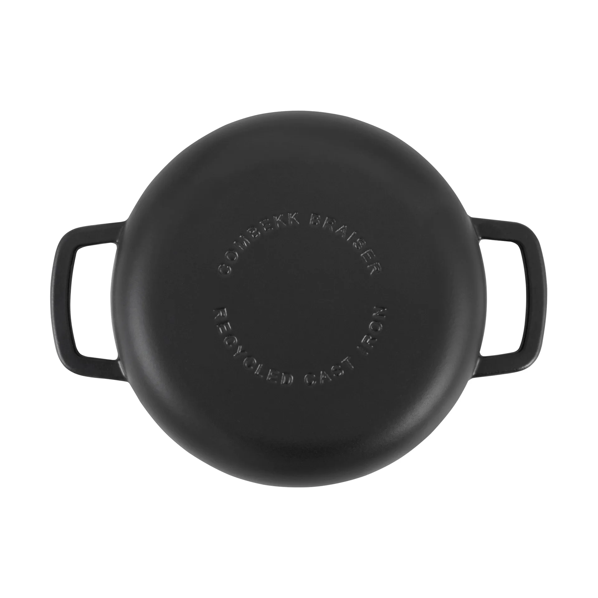 Combekk Enameled traktørpanne støpejern Ø28 cm, Black-silver knob Combekk