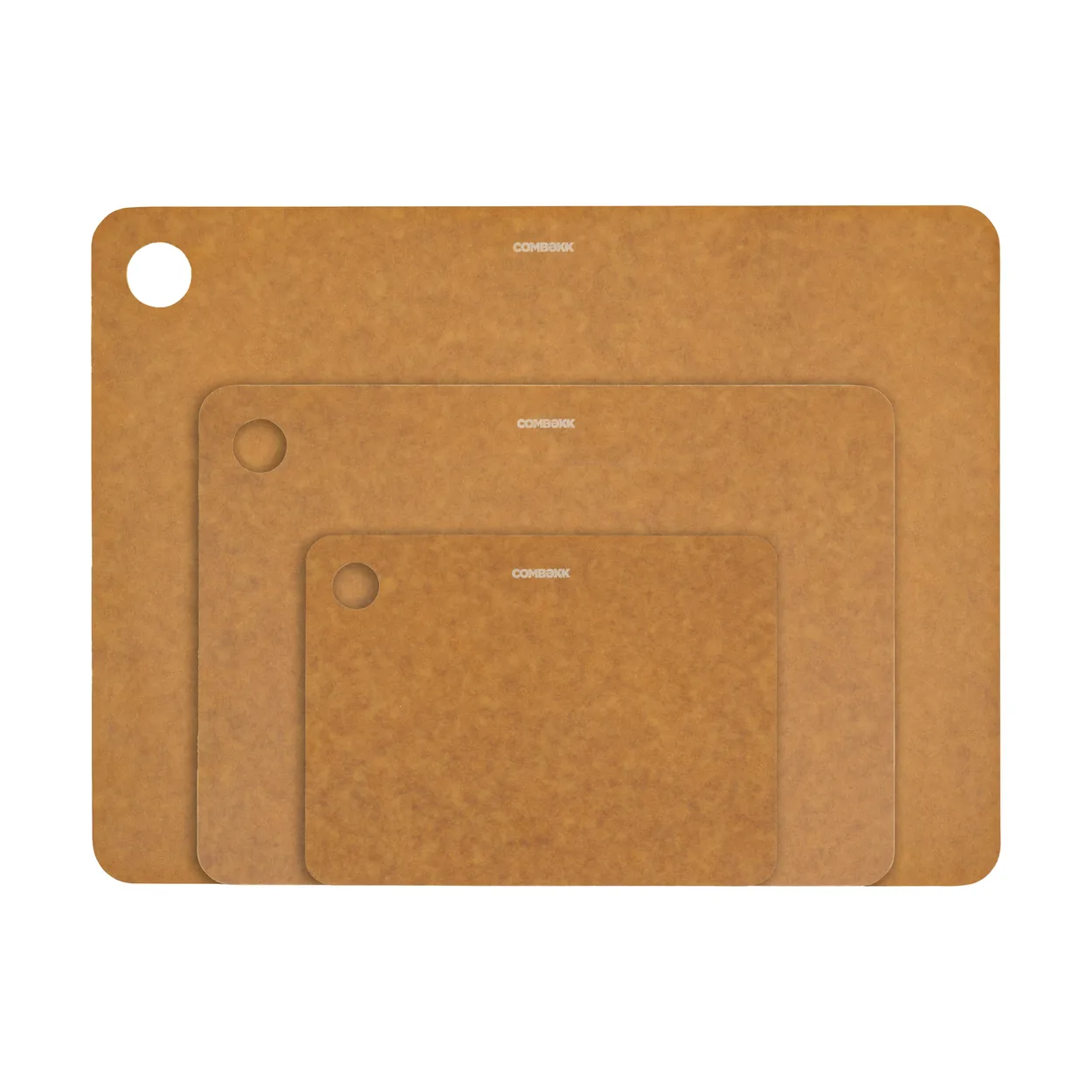 Combekk Combekk skjærebrett tre 3 deler Brown