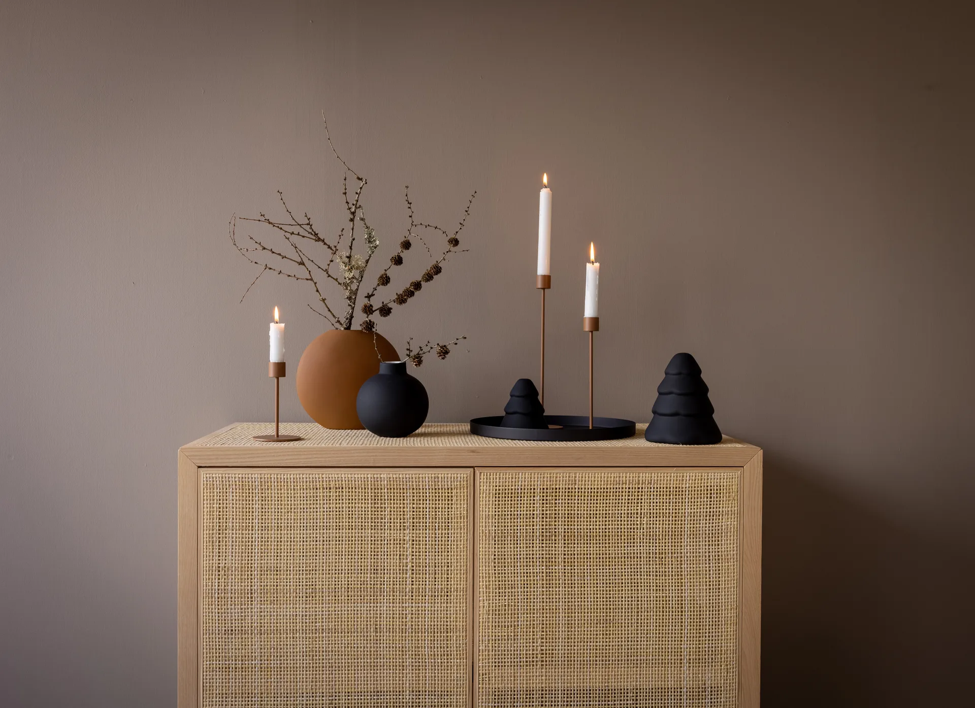 Cooee lysestake 13 cm, Coconut Cooee Design