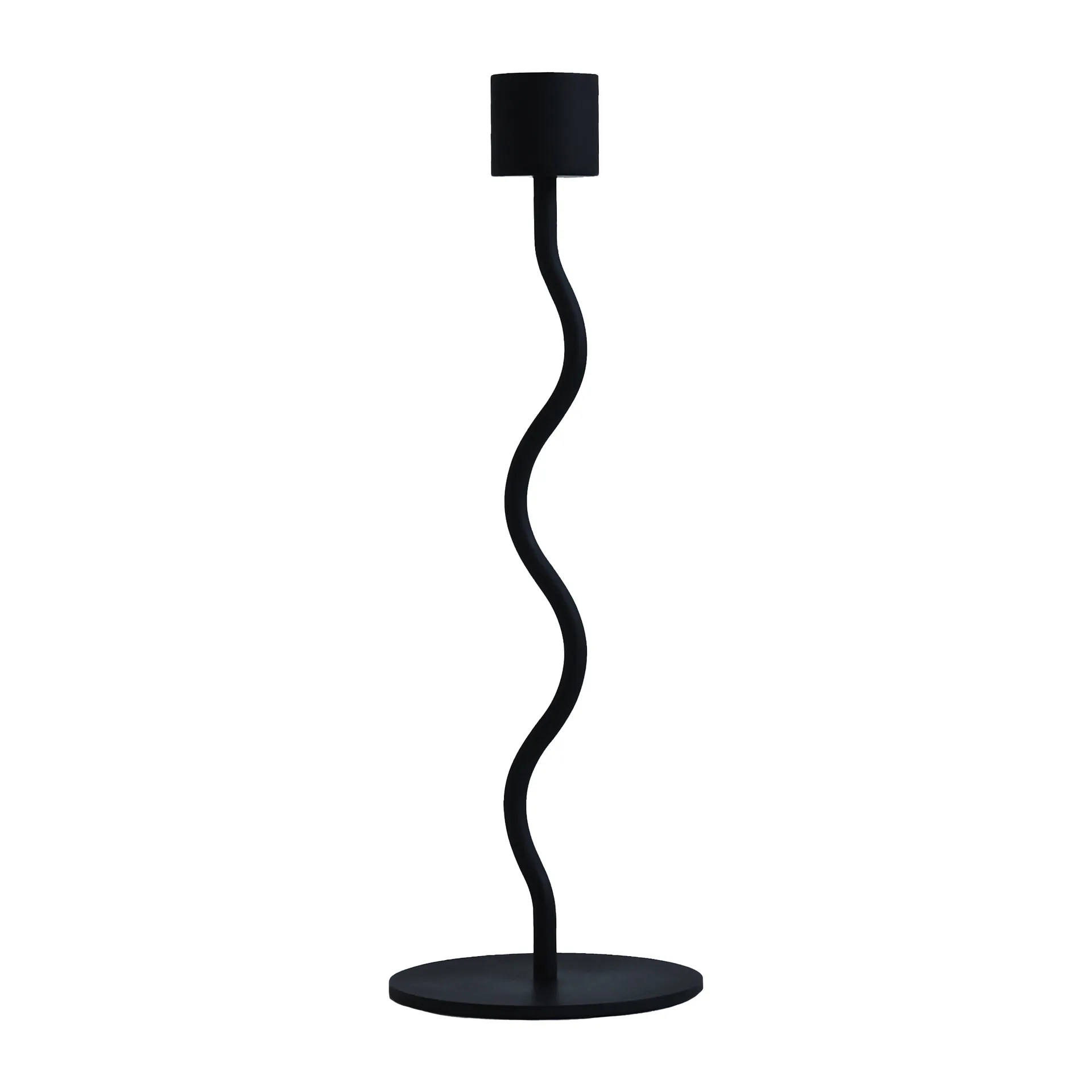 Curved lysestake 23 cm, Svart Cooee Design