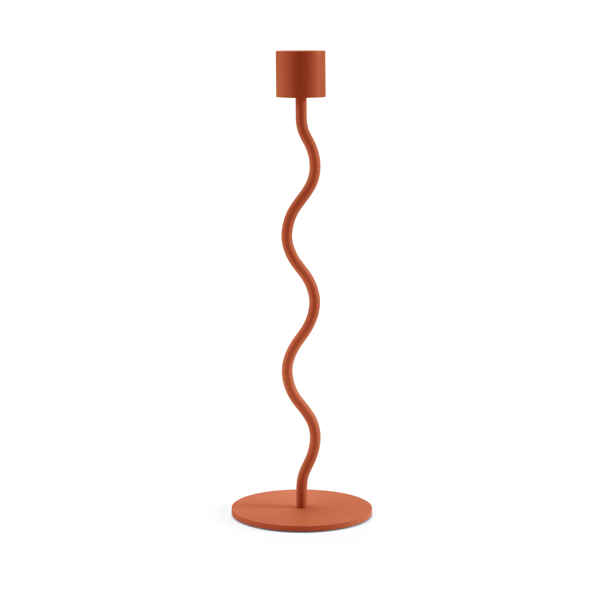 Curved lysestake 26 cm, Brick red Cooee Design