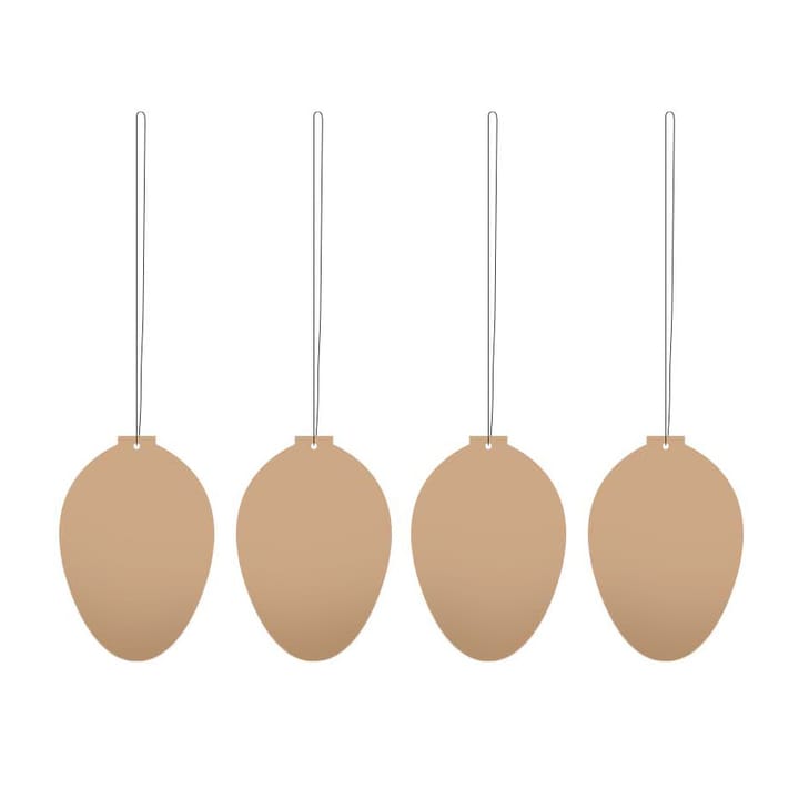 Easter Deco egg påskepynt 4-pakning - Cafe au lait - Cooee Design