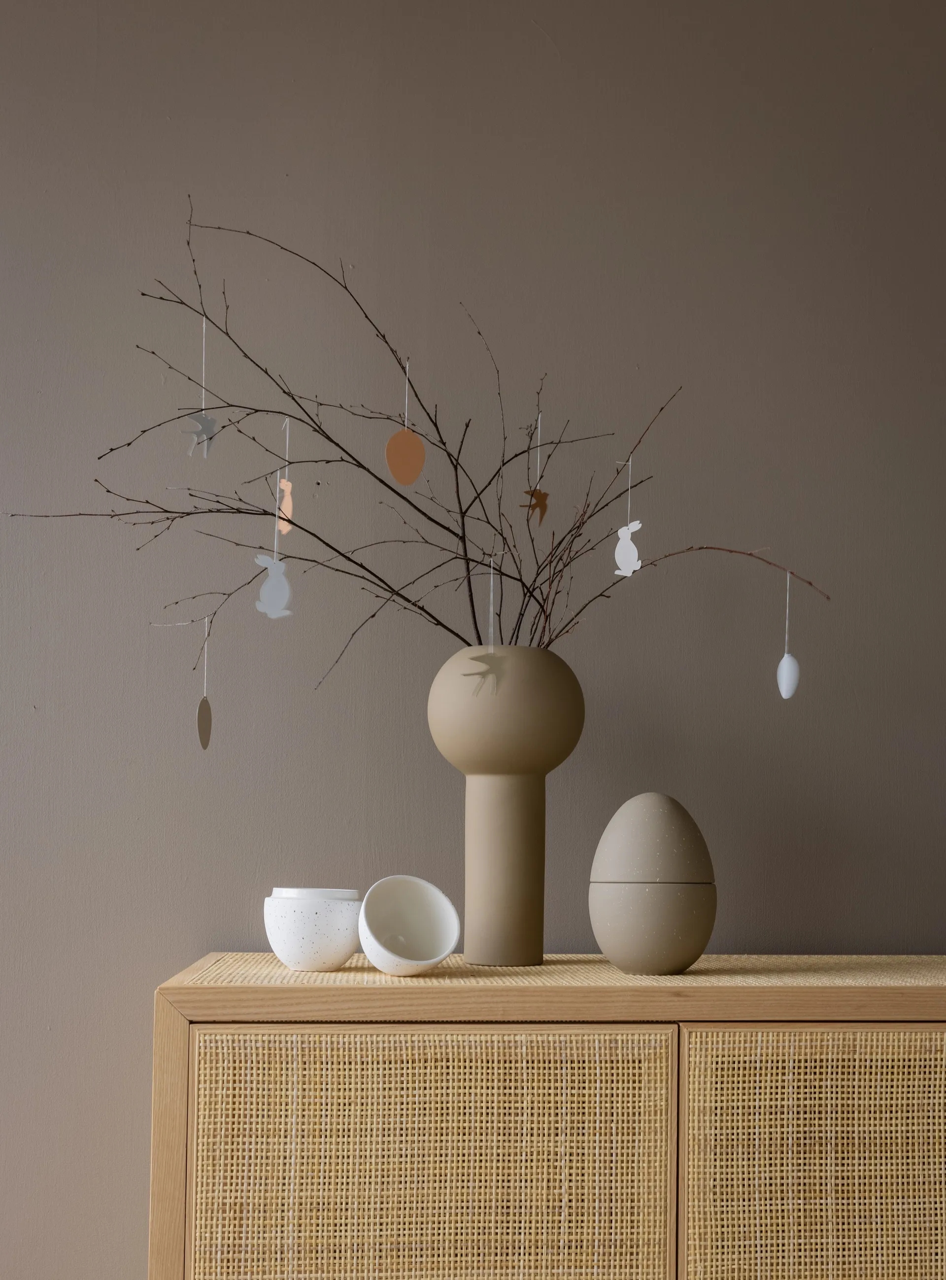 Easter Deco egg påskepynt 4-pakning, Cafe au lait Cooee Design