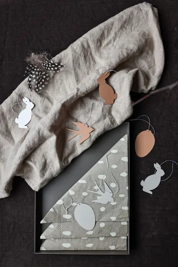 Easter Deco hare påskepynt 4-pakning - White - Cooee Design