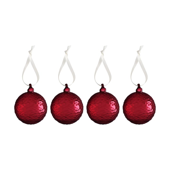 Gry Marble julekule Ø5 cm, Deep red Cooee Design