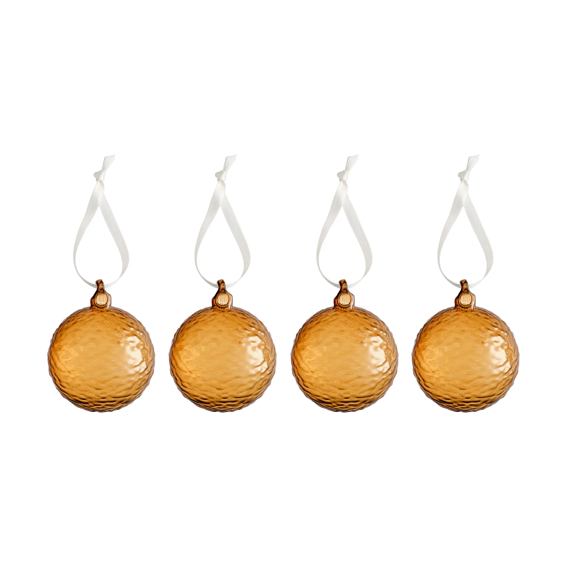Gry Marble julekule Ø8 cm, Cognac Cooee Design