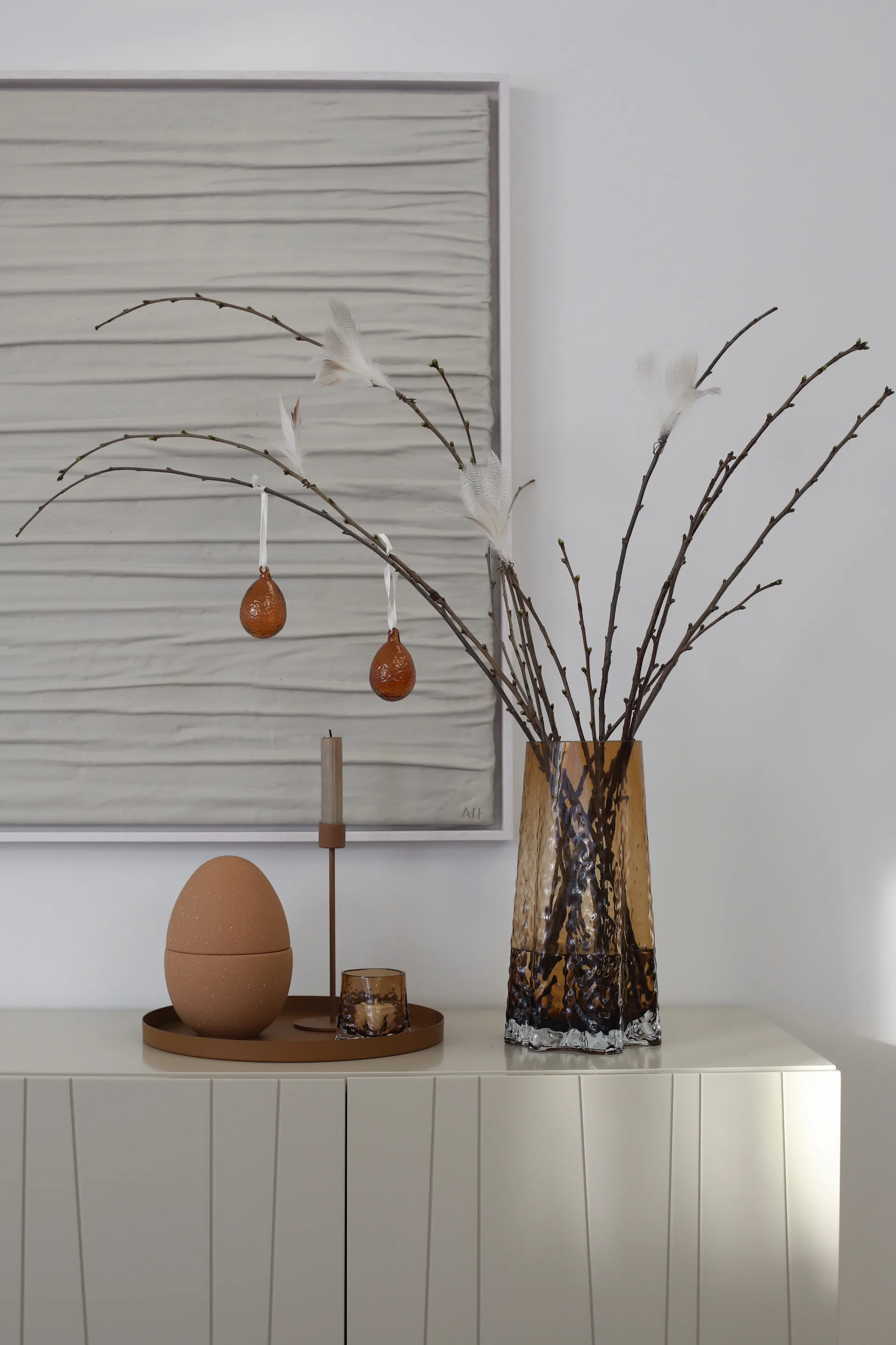 Gry påskeanheng Egg 2-pk, Cognac Cooee Design