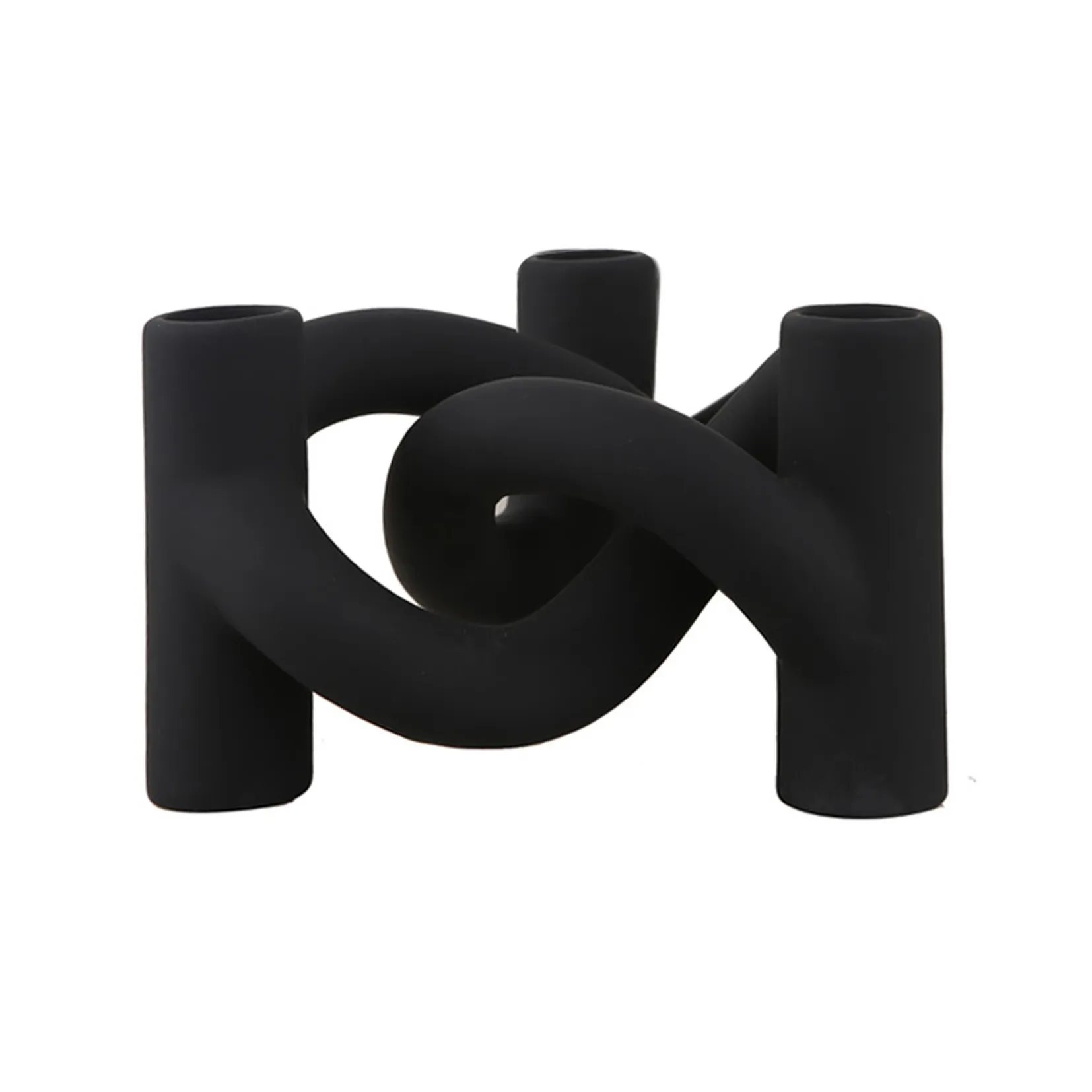 Lykke Three lysestake, Black Cooee Design