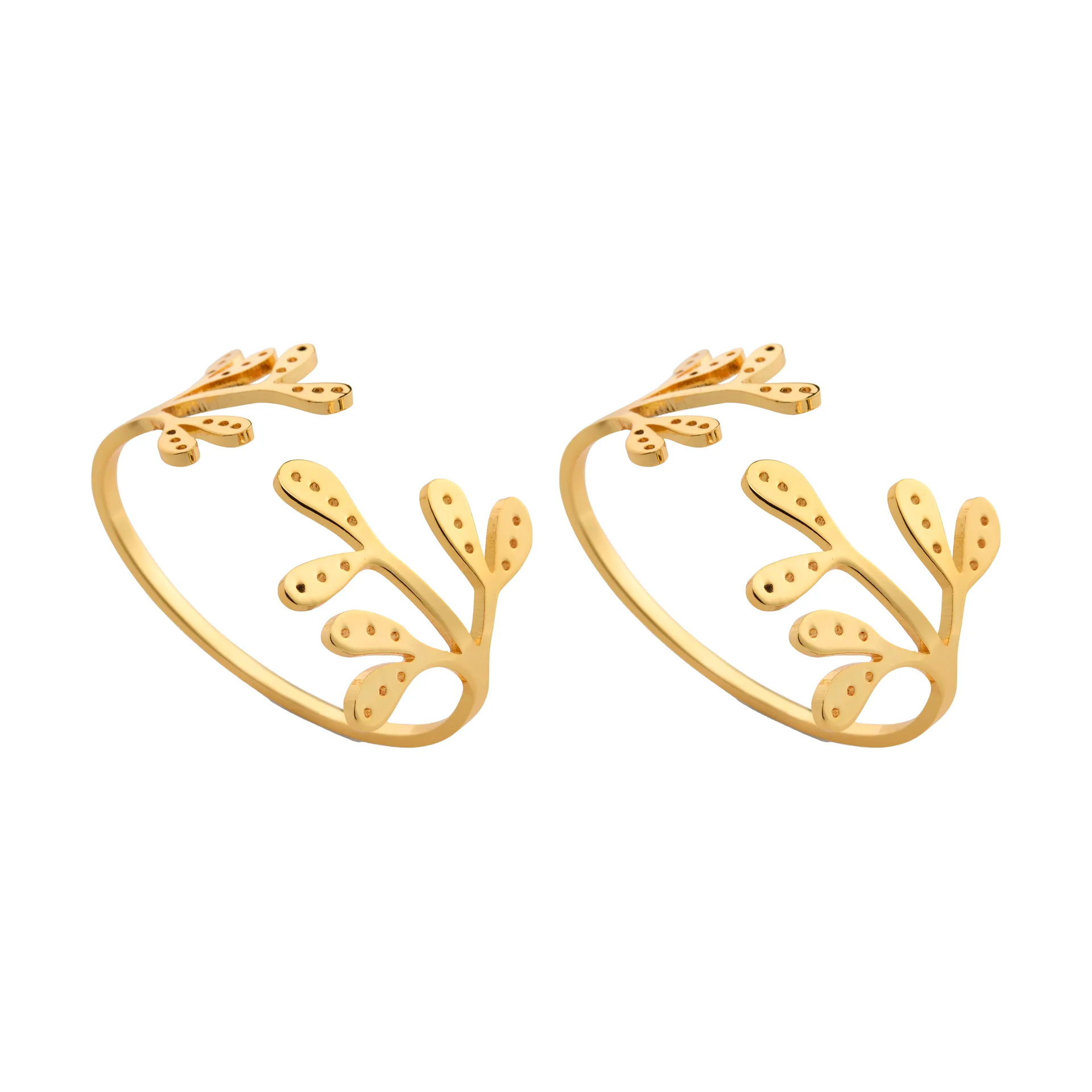 Mistletoe serviettring 2-pk, Brass Cooee Design