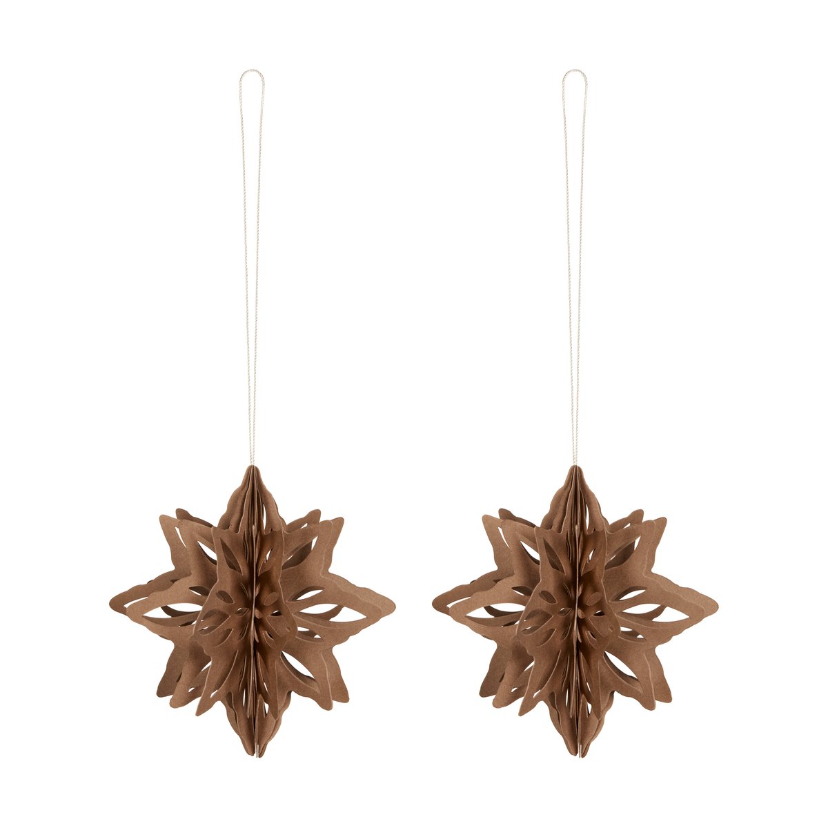 Cooee Design Paper Nova Star pynt 2-pakn. Coffee