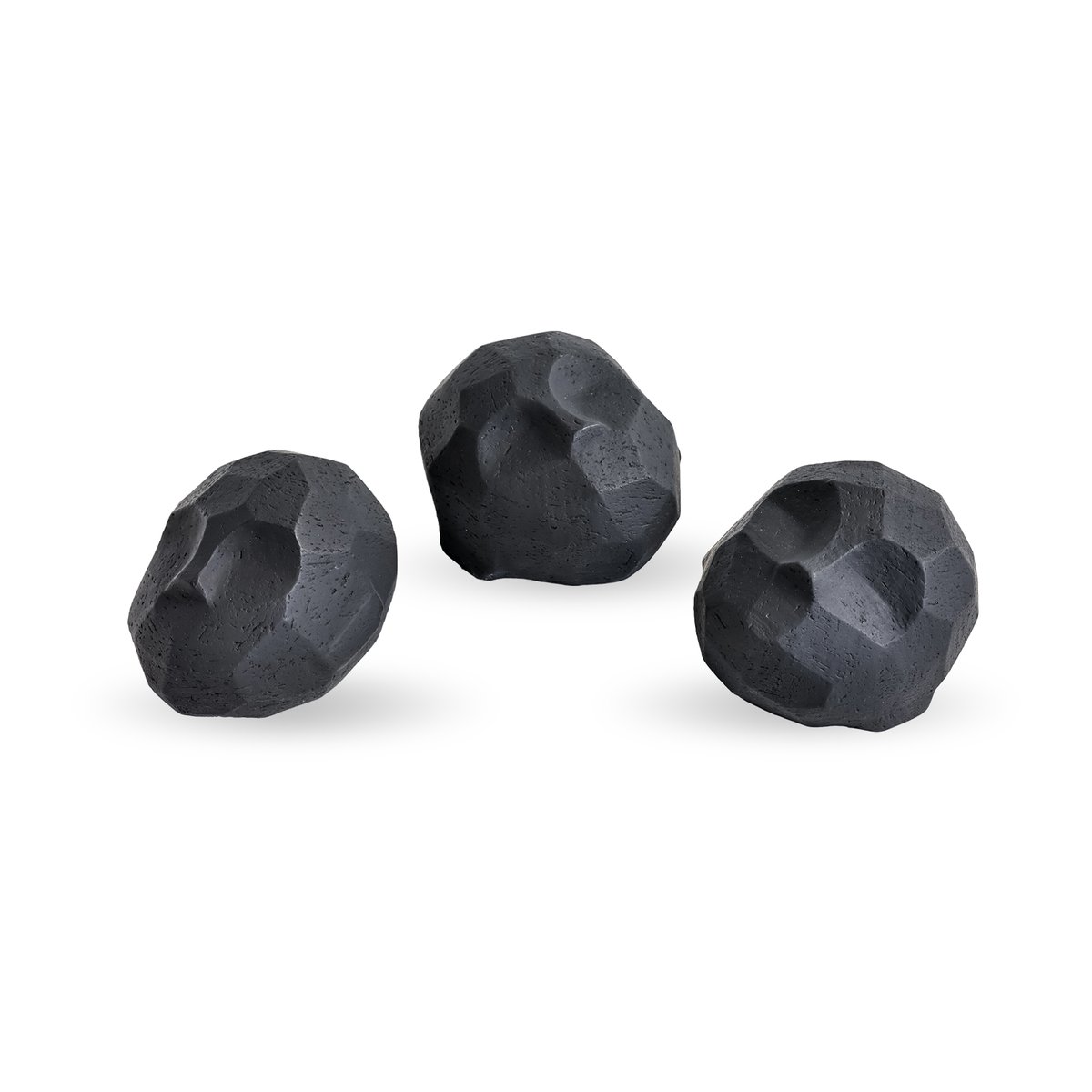 Cooee Design Pebble heads sculpture 3-pakning Coal