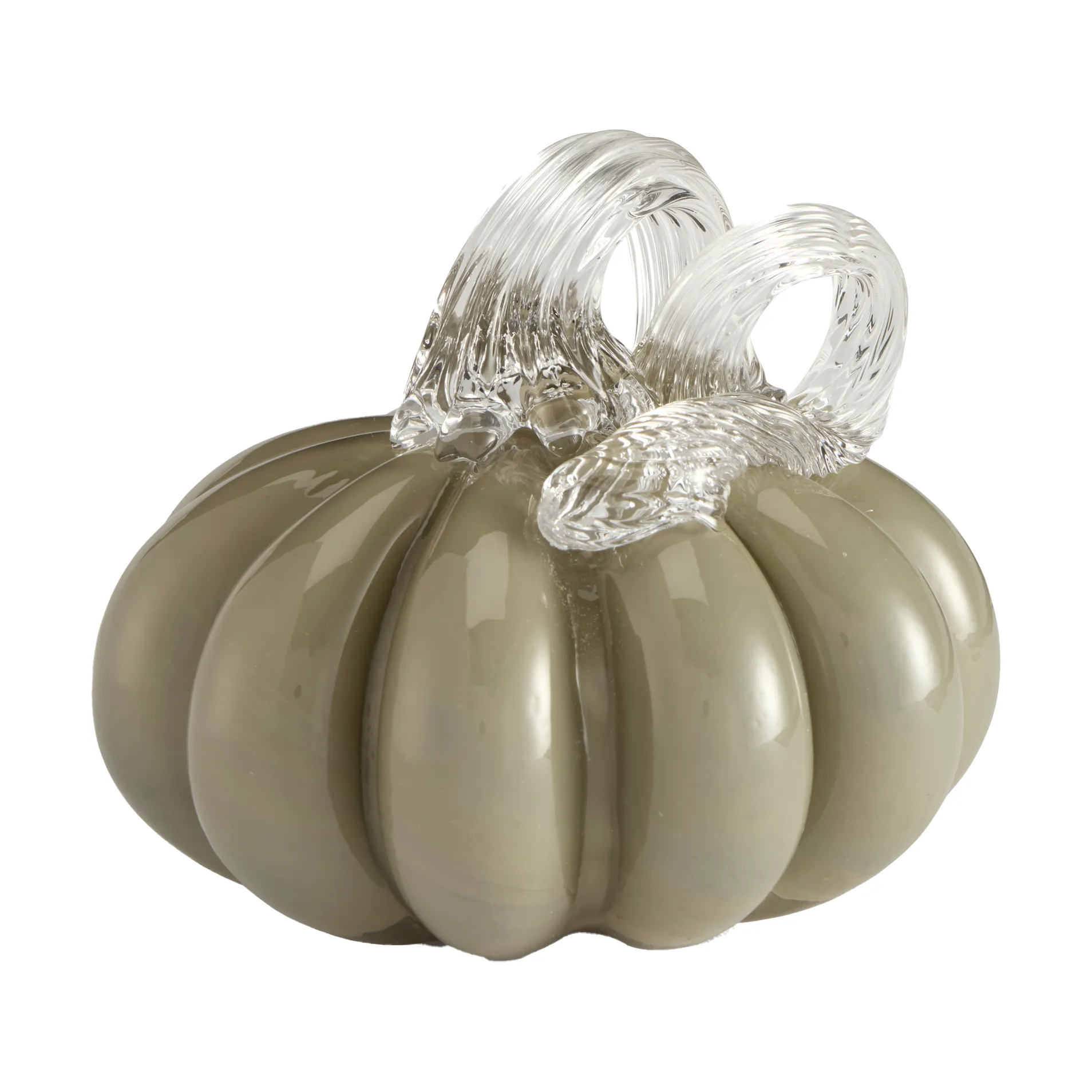 Pumpkin dekorasjon 8 cm, Khaki Cooee Design