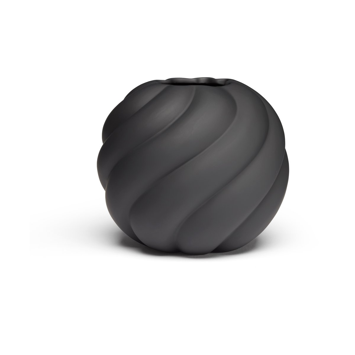 Vase Twist Ball 12 cm, svart