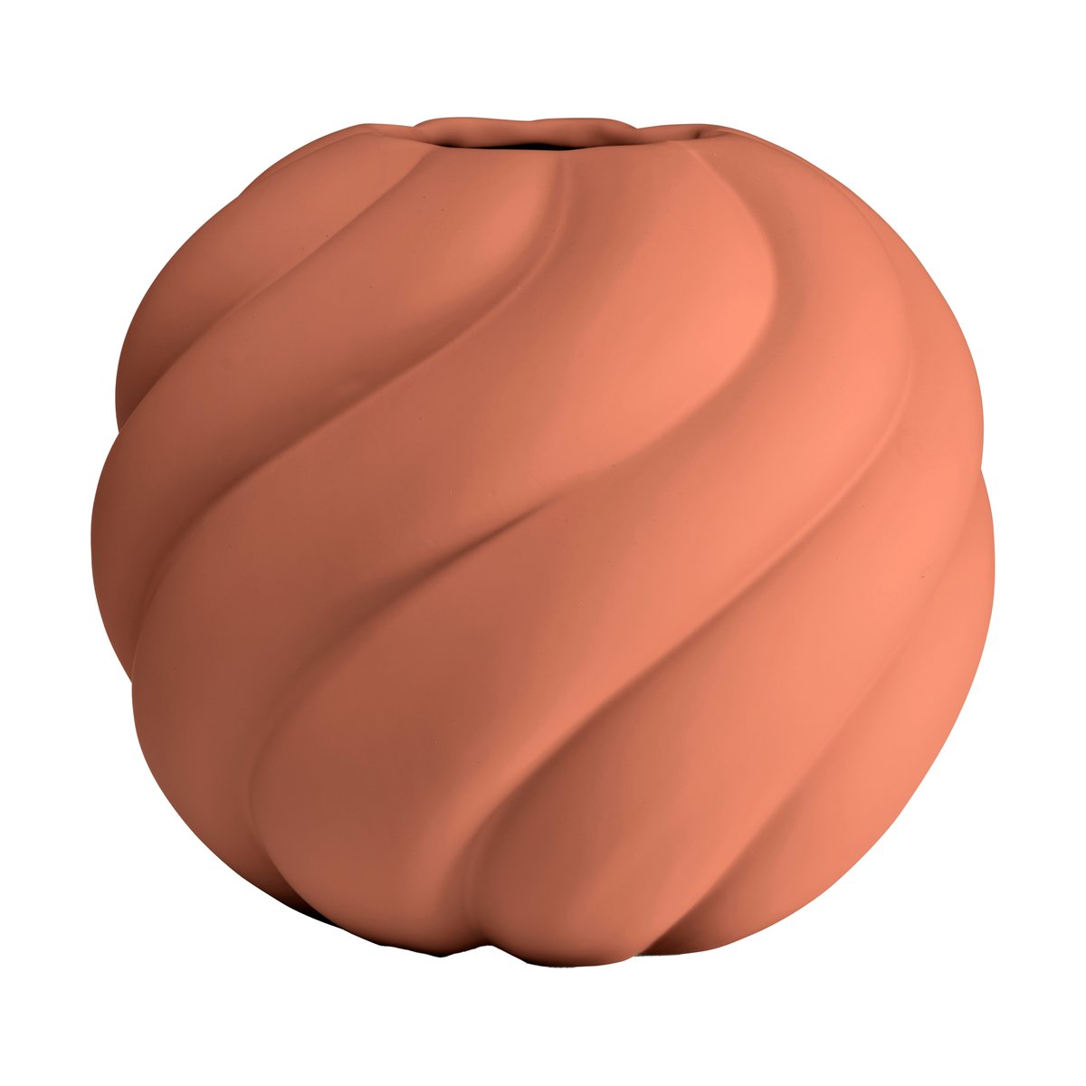 Cooee Design Twist Ball vase 20 cm Brick red