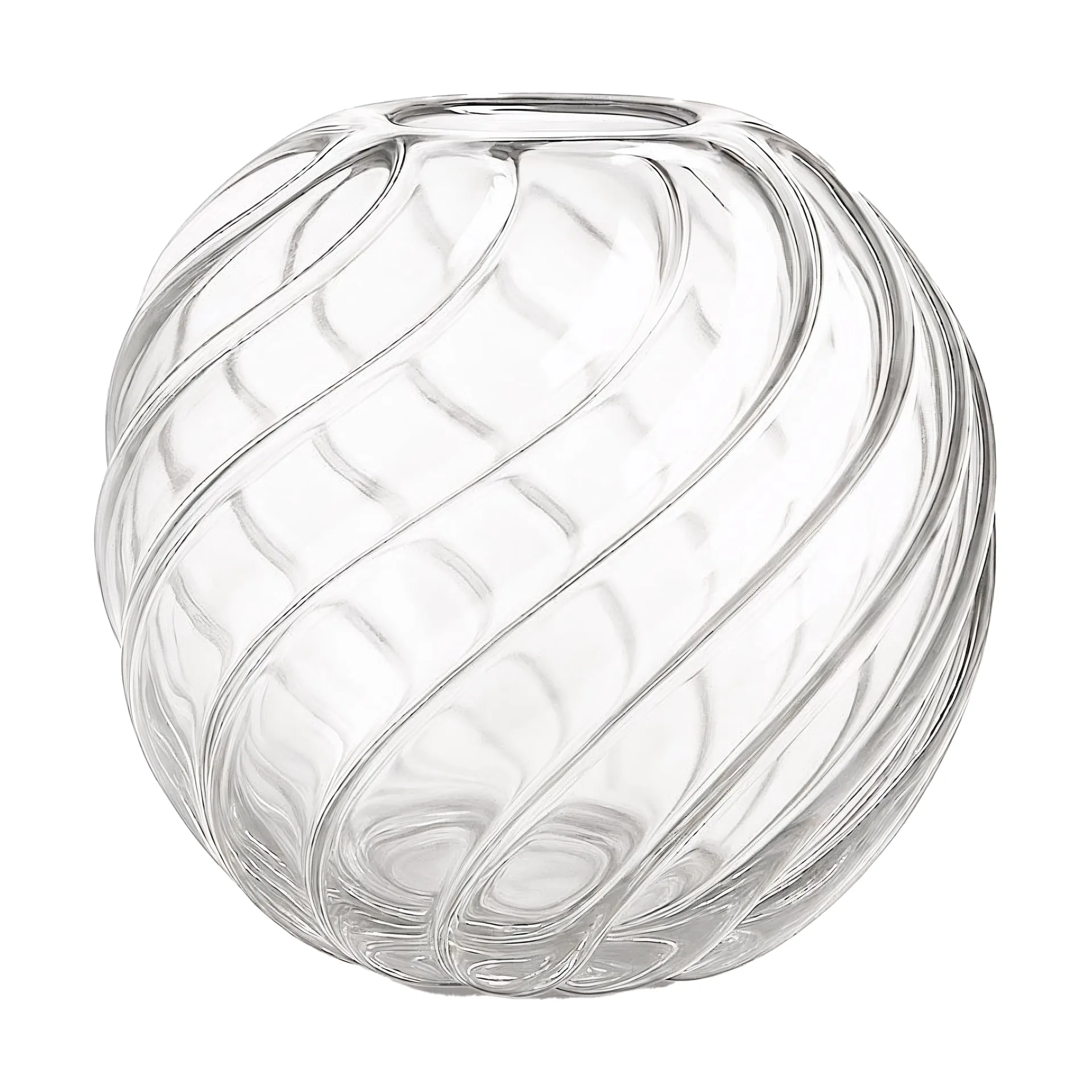 Twist ball vase Ø20x19 cm, Clear Cooee Design