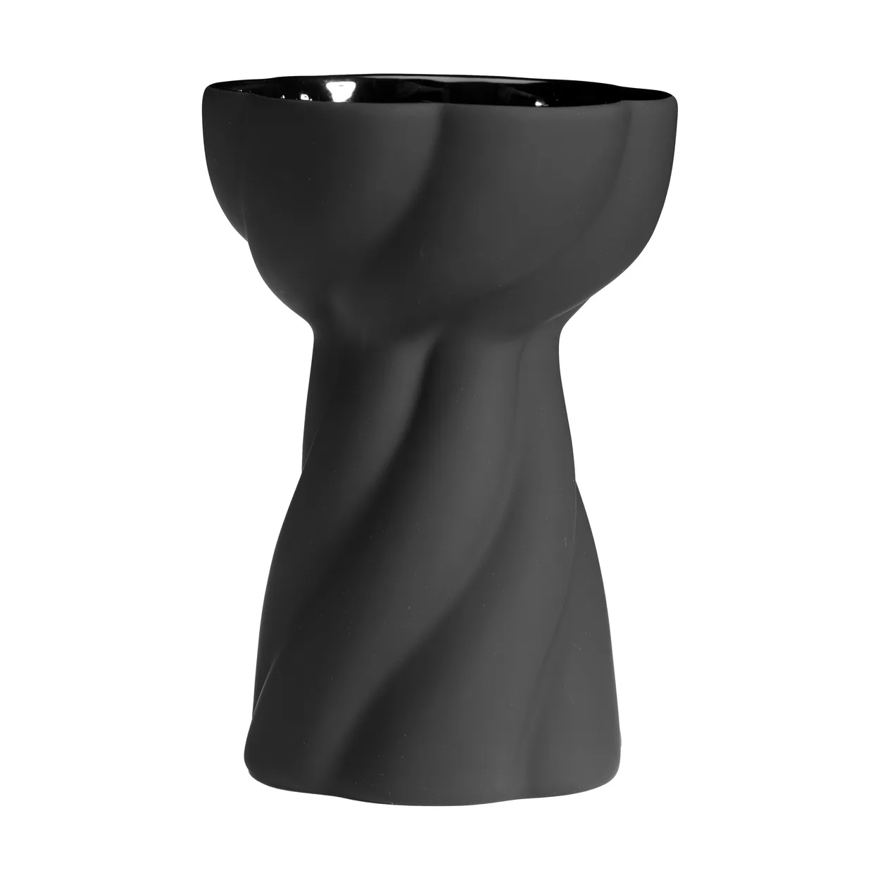 Cooee Design Twist Bulb vase 12,8 cm Black