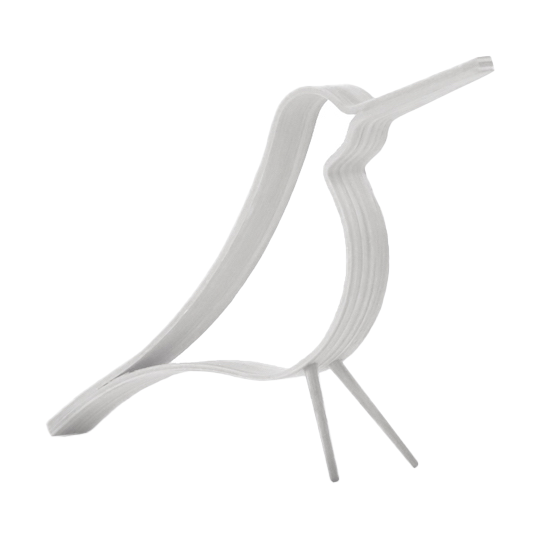 Cooee Design Woody Bird liten White