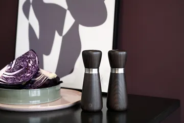 Kyoto krydderkvern - Brown glaze, FSC ash, 17 cm - Crushgrind