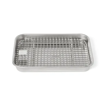 Culimat gastroplate med avkjølingsrist - Rustfritt stål, 18x14x2,5 cm - Culimat