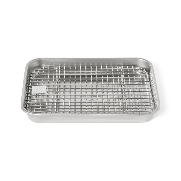 Culimat gastroplate med avkjølingsrist - Rustfritt stål, 18x14x2,5 cm - Culimat
