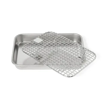 Culimat gastroplate med avkjølingsrist - Rustfritt stål, 18x14x2,5 cm - Culimat