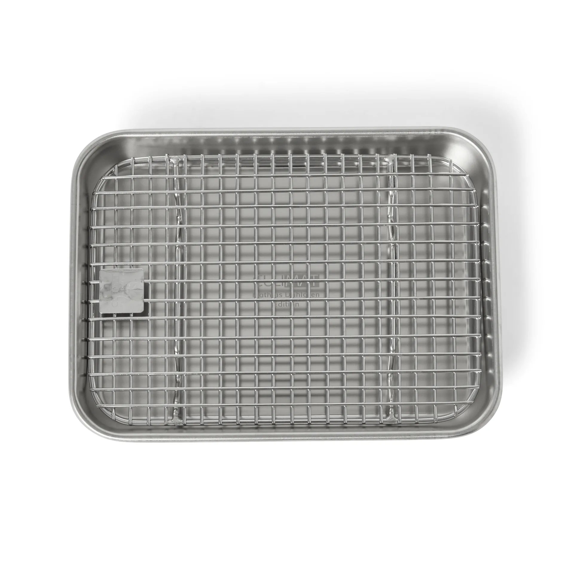 Culimat gastroplate med avkjølingsrist, Rustfritt stål, 18x14x2,5 cm Culimat
