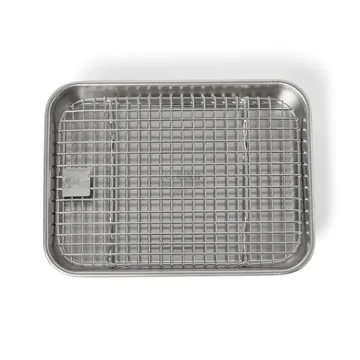 Culimat gastroplate med avkjølingsrist - Rustfritt stål, 18x14x2,5 cm - Culimat