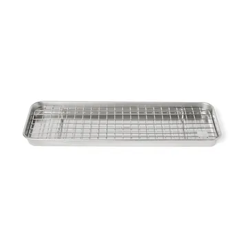 Culimat gastroplate med avkjølingsrist - Rustfritt stål, 38x14x2,5 cm - Culimat
