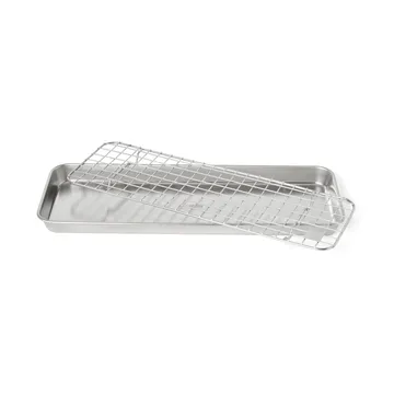 Culimat gastroplate med avkjølingsrist - Rustfritt stål, 38x14x2,5 cm - Culimat