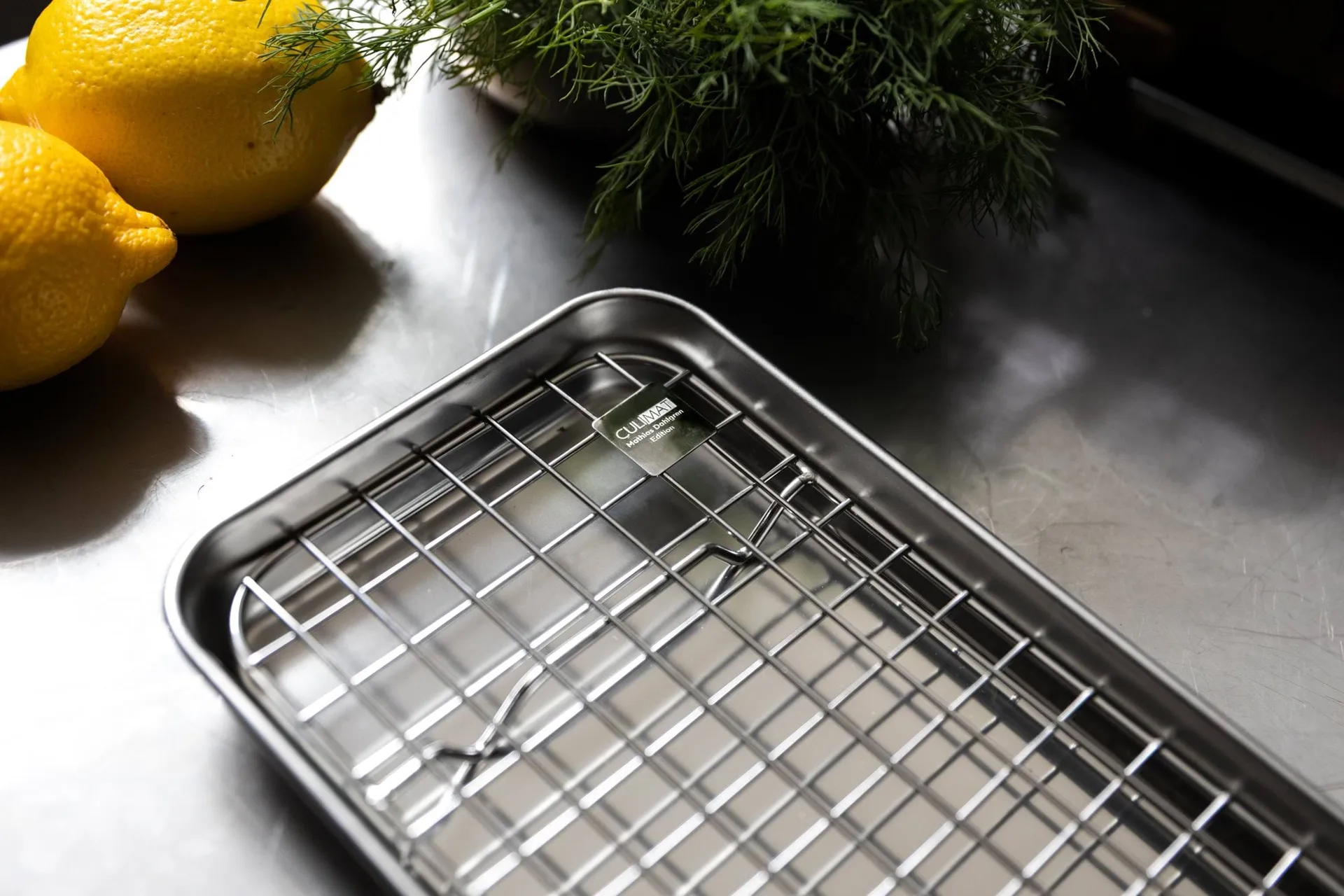 Culimat gastroplate med avkjølingsrist, Rustfritt stål, 38x14x2,5 cm Culimat