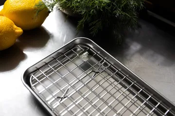 Culimat gastroplate med avkjølingsrist - Rustfritt stål, 38x14x2,5 cm - Culimat
