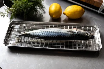 Culimat gastroplate med avkjølingsrist - Rustfritt stål, 38x14x2,5 cm - Culimat
