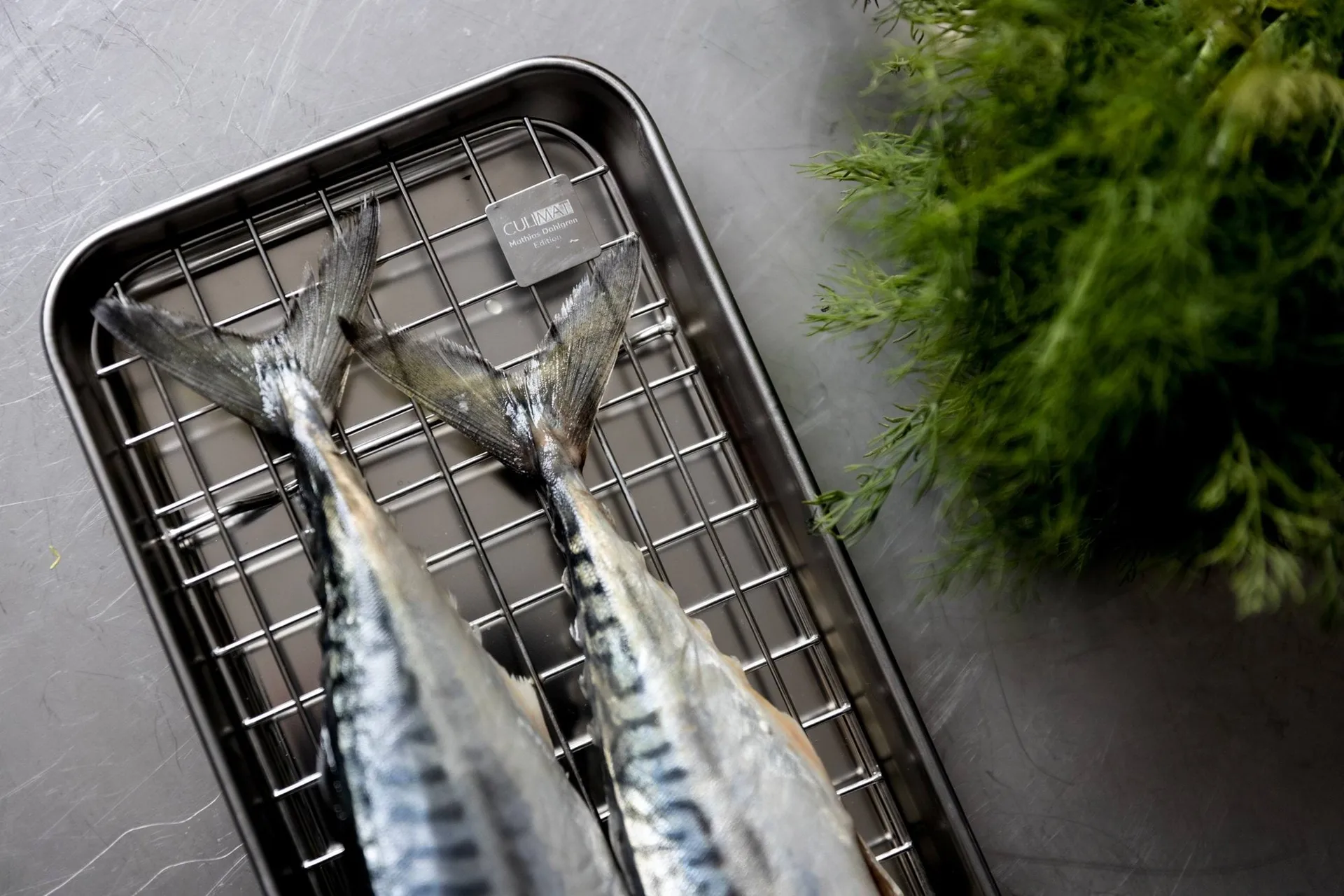 Culimat gastroplate med avkjølingsrist, Rustfritt stål, 38x14x2,5 cm Culimat