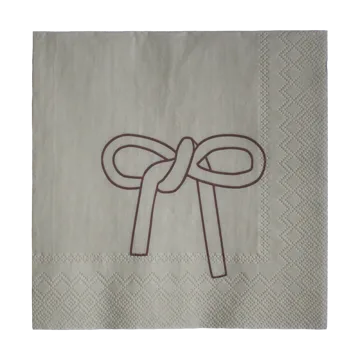 Bow papirserviett 33x33 cm 20-pakning - Beige - DBKD