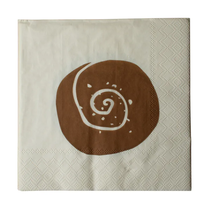 Bulle papirserviett 20-pakning - Creme-Brown, 33x33 cm - DBKD