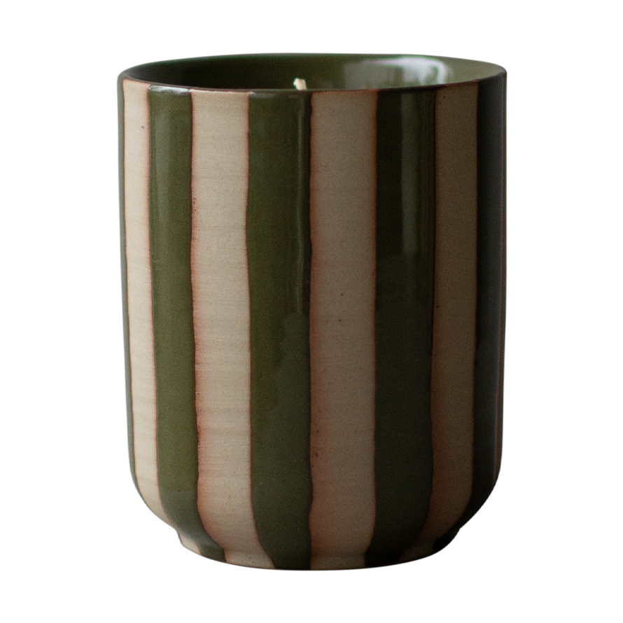 DBKD Burn duftlys 60 t Stripe green