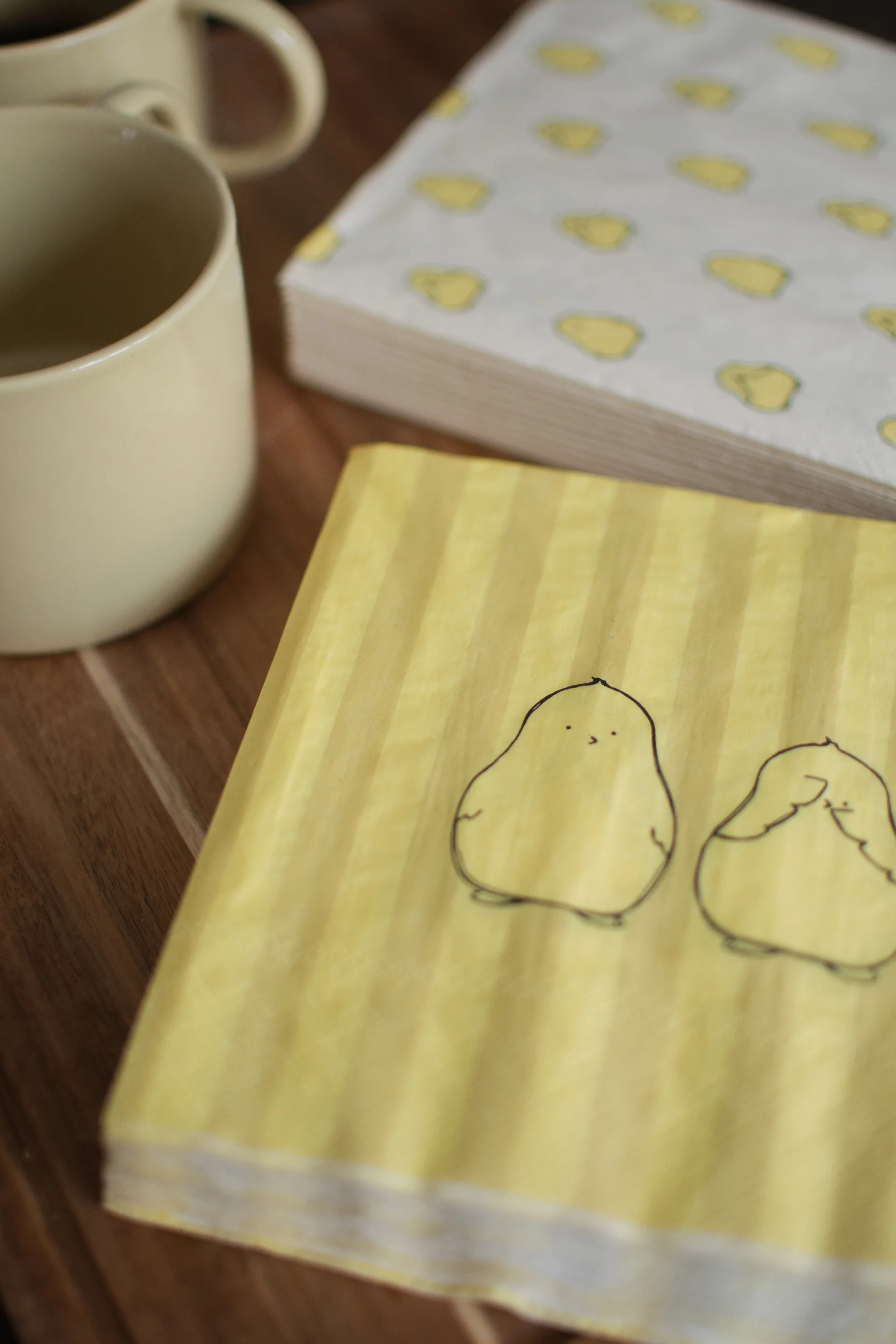 Chubby chicken stripe papirserviett 20-pakning, Creme, 33x33 cm DBKD