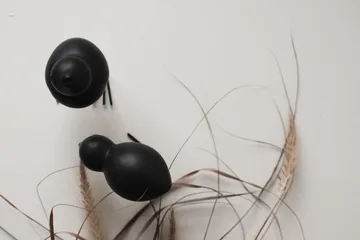 DBKD Swedish Birds påskedekorasjon 2-pakning - Black - DBKD