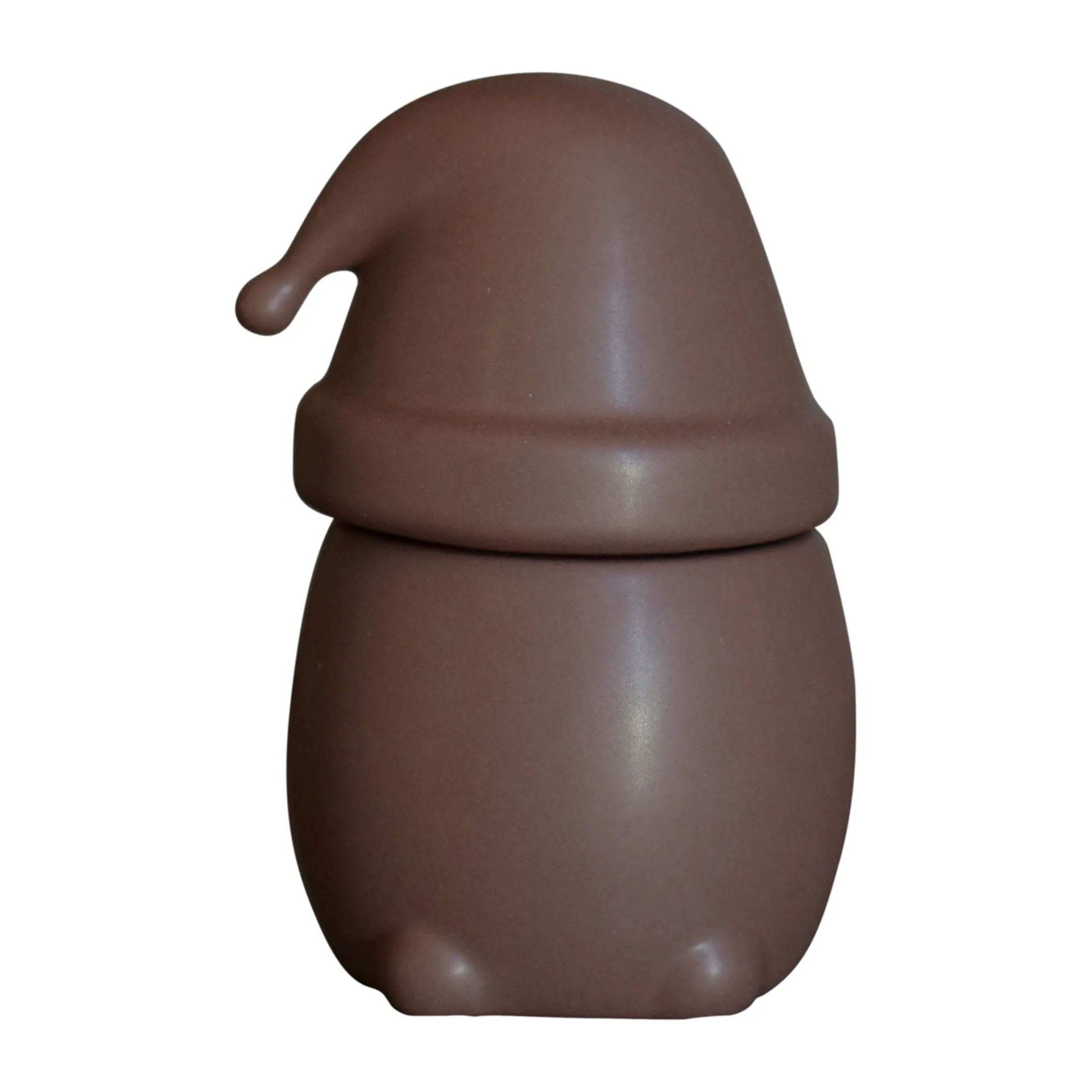 Eating Santa skål med lokk liten, Maroon DBKD