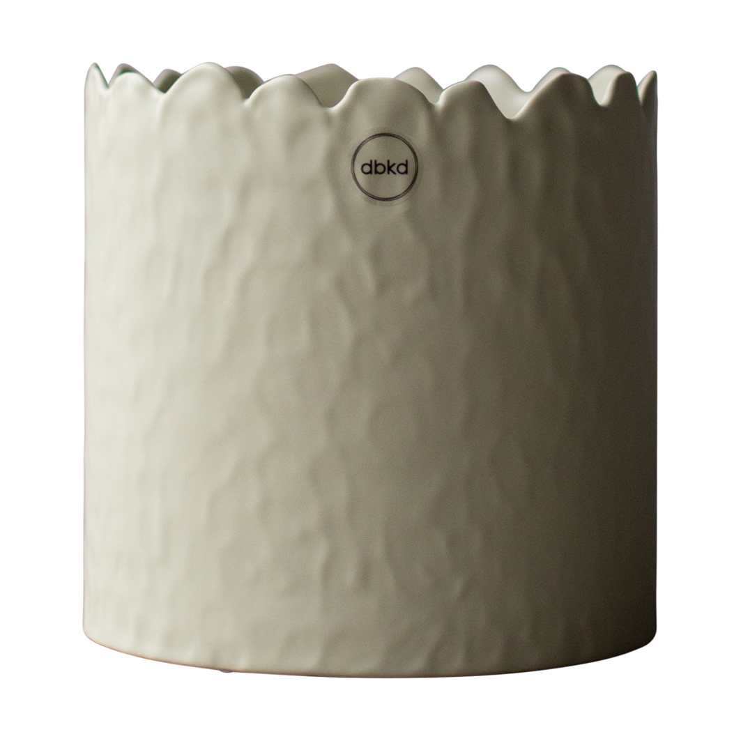 DBKD Flowery krukke Ø16 cm Creme