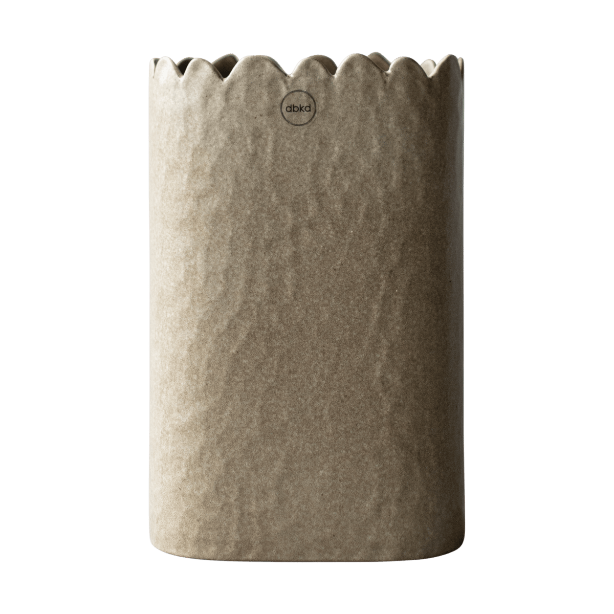 DBKD Flowery vase 20 cm Beige