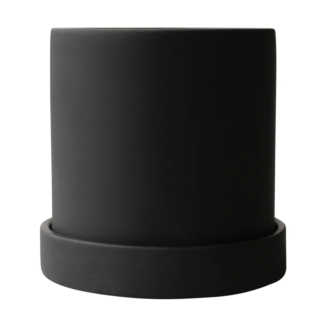 DBKD Grow krukke Ø10 cm med fat Sandy black