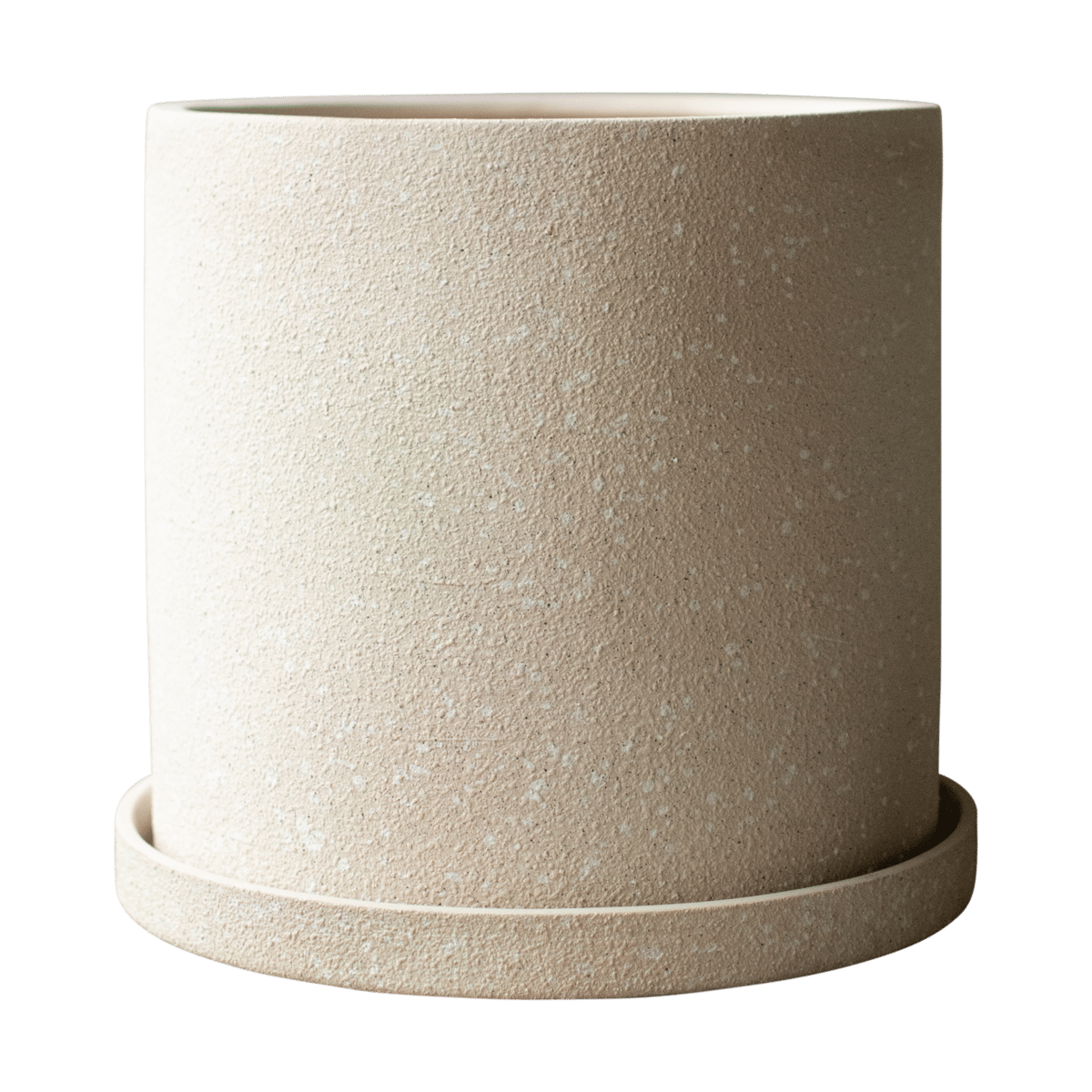 DBKD Grow krukke Ø30 cm med fat Creme structure