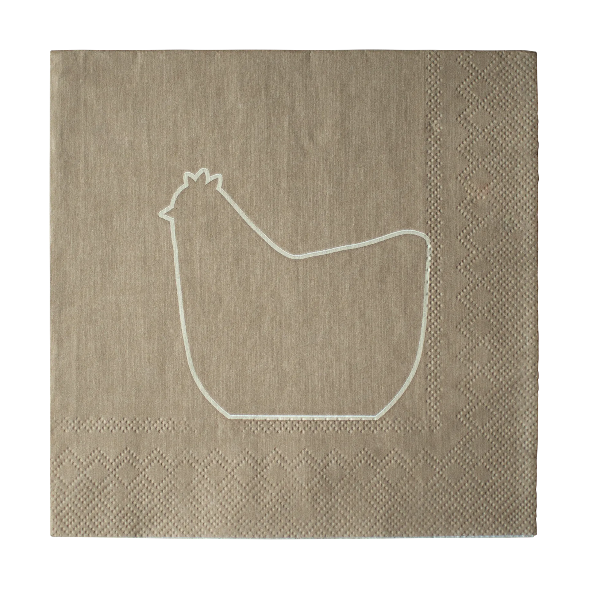 Happy Hen papirserviett 33x33 cm 20-pakning, Brown DBKD