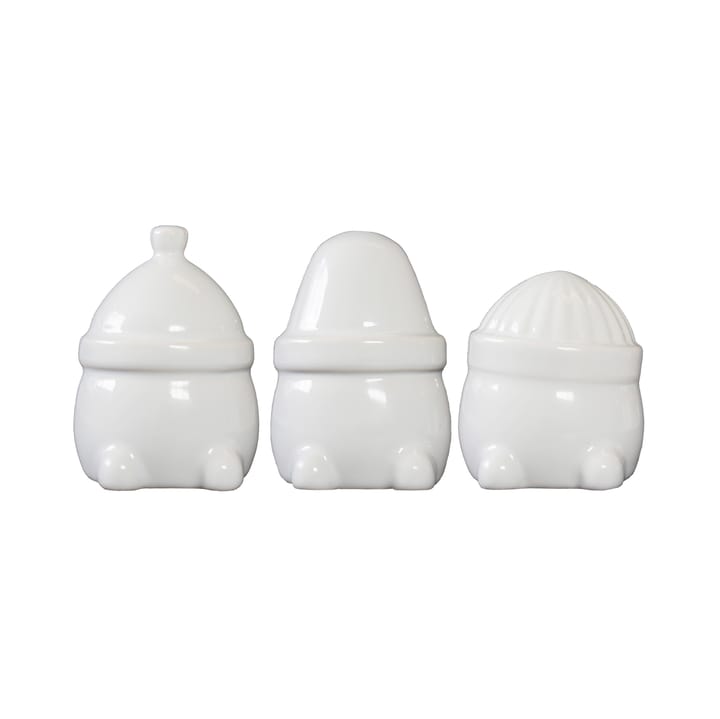 Hipster Triplets juldekorasjon 3-stk. - Shiny white - DBKD