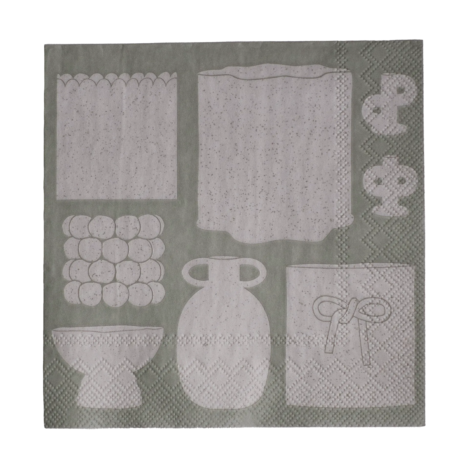 Illustration papirserviett 33x33 cm 20-pakning, Beige DBKD